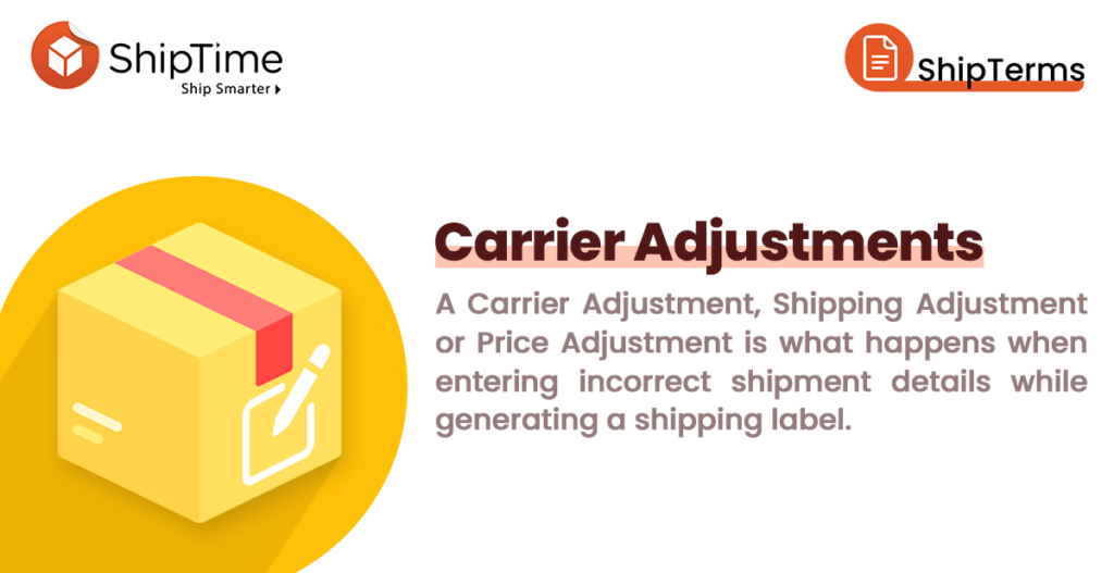 Carrier Adjustments Shipping terminology