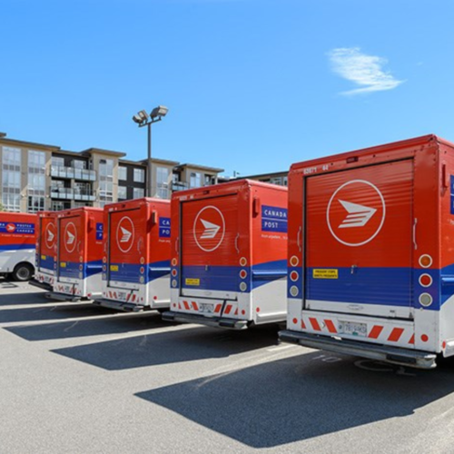 canada post trucks