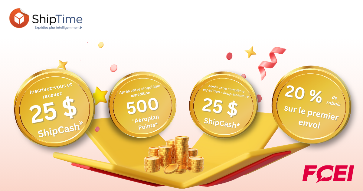 Économies et récompenses exclusives sur l’expédition pour les membres de la FCEI avec ShipTime!