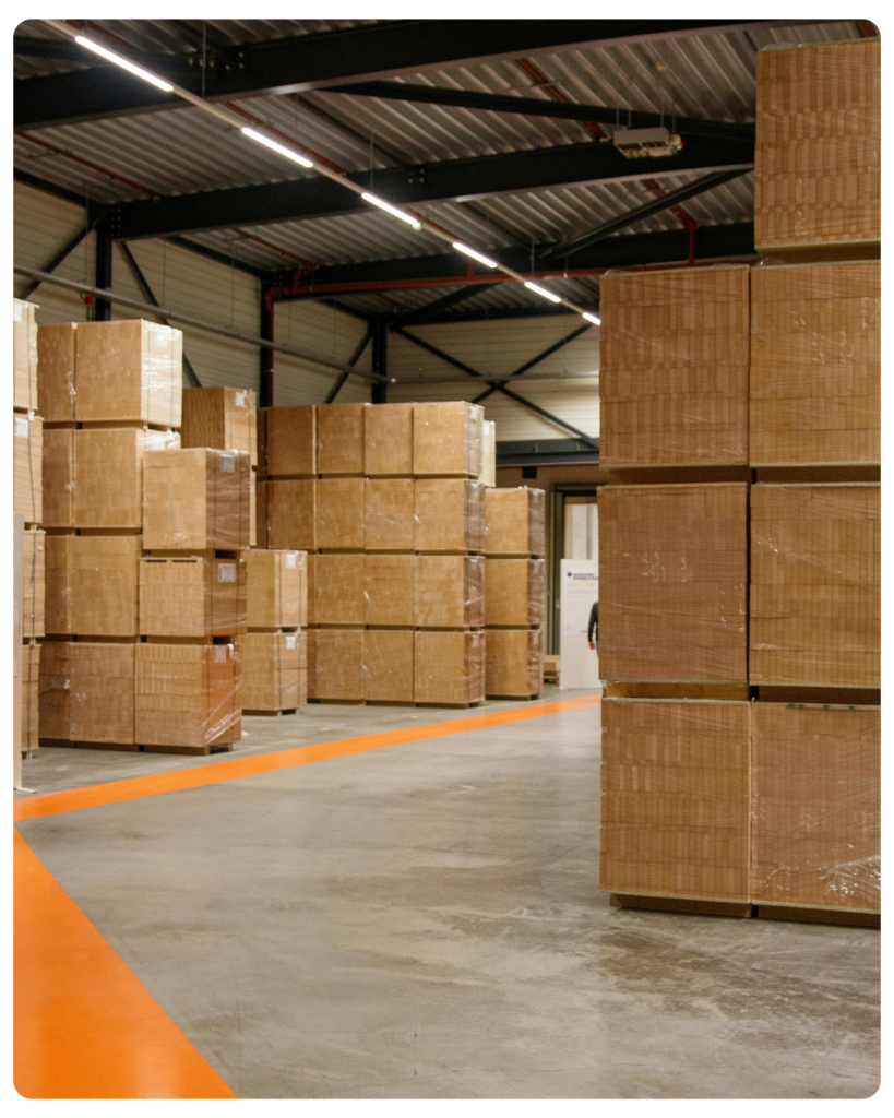 boxes in warehouse