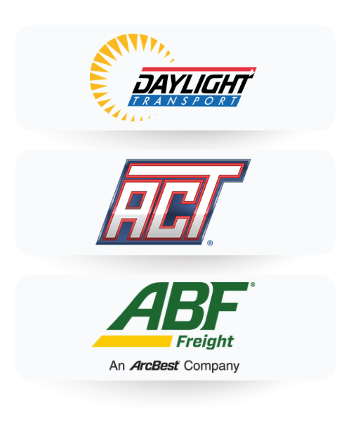 new ltl courier logos - act, abf and daylight