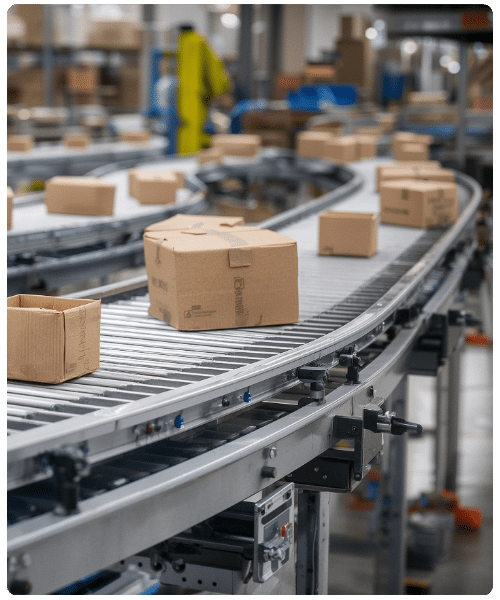 boxes on belt
